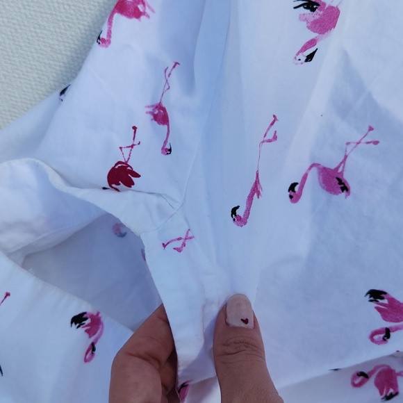 ZARA high low flamingo button down asymmetric size xs - Picture 5 of 7